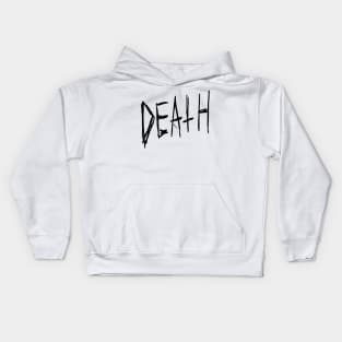 Dark Death Text Design Kids Hoodie